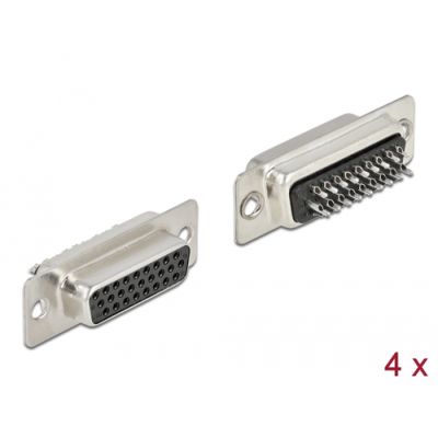 DeLOCK 66717 Drahtverbinder D-Sub HD 26 pin Schwarz, Silber