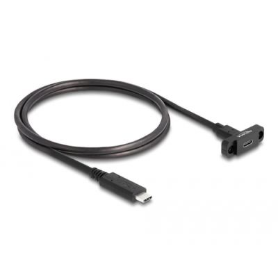 DeLOCK 87824 USB Kabel 1 m USB 3.2 Gen 2 (3.1 Gen 2) USB C Schwarz
