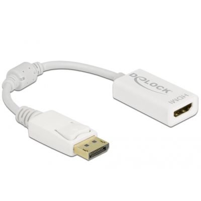 DeLOCK 61015 Videokabel-Adapter 0,15 m DisplayPort HDMI Typ A (Standard) Weiß
