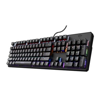 Trust GXT 865 Asta Tastatur USB AZERTY Französisch Schwarz