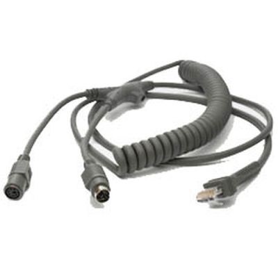 Zebra KBW Wedge PS/2 9ft Power Port PS/2-Kabel 2,7 m Grau