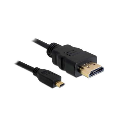 DeLOCK 4043619826643 HDMI-Kabel 2 m HDMI Typ A (Standard) HDMI Typ D (Mikrofon) Schwarz