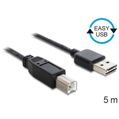 DeLOCK 85553 USB Kabel 5 m USB 2.0 USB A USB B Schwarz
