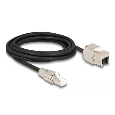 DeLOCK 87239 Netzwerkkabel Schwarz, Silber 3 m Cat6a S/FTP (S-STP)