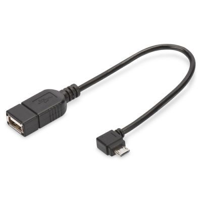 Digitus USB Adapter / Konverter, OTG, micro B/St - A/Bu, 0,15m