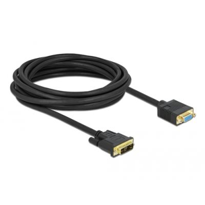 DeLOCK 86755 Videokabel-Adapter 5 m DVI VGA (D-Sub) Schwarz