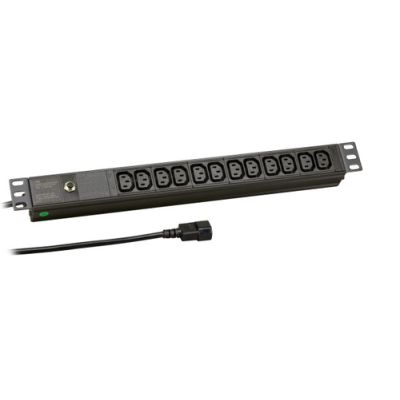 EFB Elektronik EK631CC.1 Stromverteilereinheit (PDU) 12 AC-Ausgänge 1U Schwarz