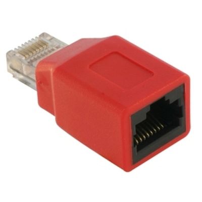DeLOCK RJ45 Crossover Adapter male - female Drahtverbinder RJ45 M/F Rot