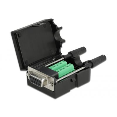 DeLOCK 66257 Drahtverbinder Sub-D 9, 10 Pin Terminalblock Schwarz