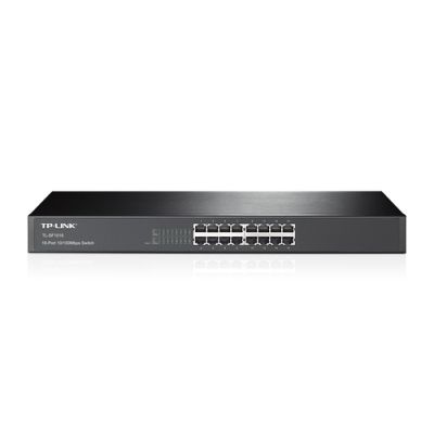 TP-Link TL-SF1016 Netzwerk-Switch Unmanaged Fast Ethernet (10/100) 1U Schwarz