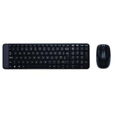 Logitech Wireless Combo MK220 Tastatur Maus enthalten RF Wireless Russisch Schwarz