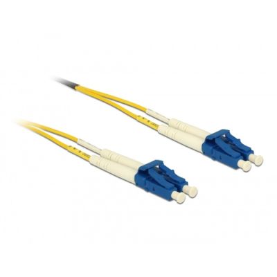 DeLOCK 84613 Glasfaserkabel 10 m LC OS2 Gelb