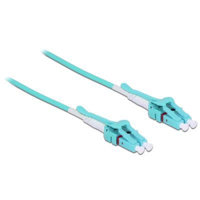 DeLOCK 1m, 2xLC Glasfaserkabel LC OM3 Türkis