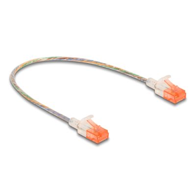 DeLOCK 80351 Netzwerkkabel Transparent 0,3 m Cat6a U/UTP (UTP)