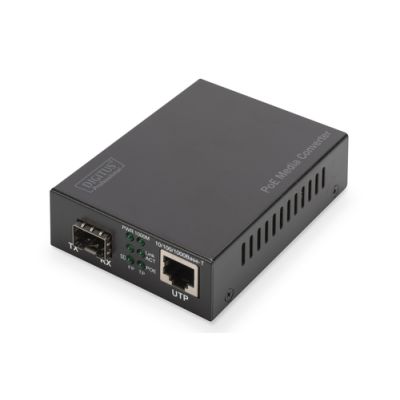 Digitus Gigabit PoE Medienkonverter, RJ45 / SFP, PSE