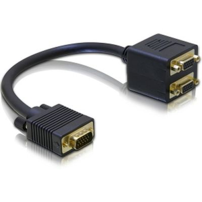 DeLOCK Adapter VGA male to 2x VGA female VGA-Kabel 0,2 m VGA (D-Sub) 2 x VGA (D-Sub)