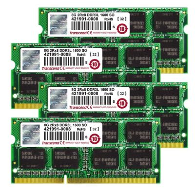Transcend JetRam TS32GJMA584H Speichermodul 32 GB 4 x 8 GB DDR3 1600 MHz