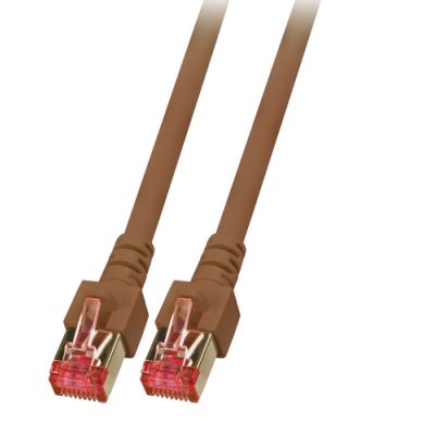 EFB Elektronik RJ45 Patchkabel S/FTP, Cat.6, LSZH, 0.15m, braun Netzwerkkabel 0,15 m Cat6 S/FTP (S-STP)