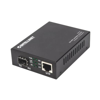 Intellinet 10GBase-T auf 10GBase-R Medienkonverter, 1 x 10 GB SFP+ Slot, 1 x 10 GB RJ45-Port