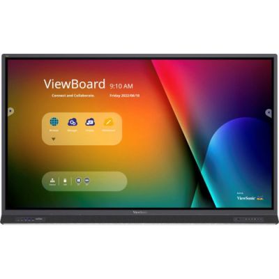 Viewsonic VS18497 IFP 75" 3840x2160 Interaktiver Flachbildschirm 190,5 cm (75") LCD WLAN 400 cd/m² 4K Ultra HD Schwarz Touchscreen Eingebauter Prozessor Android 9