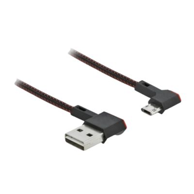 DeLOCK USB2 Kabel A-MicroB gewinkelt, 2m USB Kabel USB 2.0 USB A Micro-USB B Schwarz