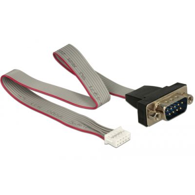 DeLOCK 89632 Serien-Kabel Schwarz, Grau, Rot 0,3 m DB-9