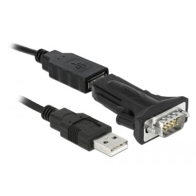 DeLOCK 66286 Serien-Kabel Schwarz 0,8 m USB Typ-A DB-9