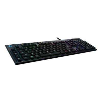 Logitech G G815 LIGHTSYNC RGB Mechanical Gaming Keyboard – GL Clicky Tastatur USB QWERTY Englisch Karbon