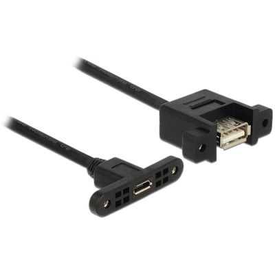 DeLOCK USB 2.0 Micro-B/A, 0.25m USB Kabel 0,25 m Micro-USB B USB A Schwarz