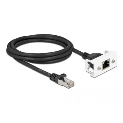 DeLOCK 87112 Netzwerkkabel Schwarz, Weiß 2 m Cat6a S/FTP (S-STP)