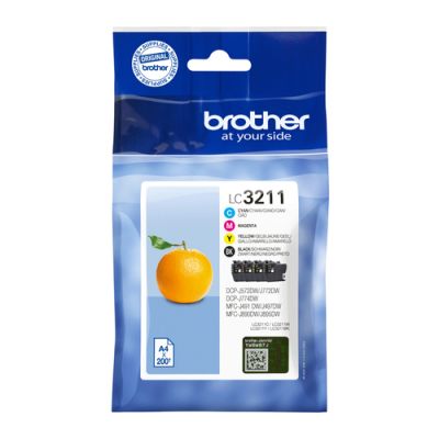 Brother LC3211VAL Druckerpatrone 4 Stück(e) Original Standardertrag Schwarz, Cyan, Magenta, Gelb