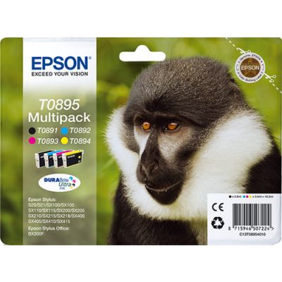 Epson Monkey Multipack 4 Farben T0895, DURABrite Ultra Ink