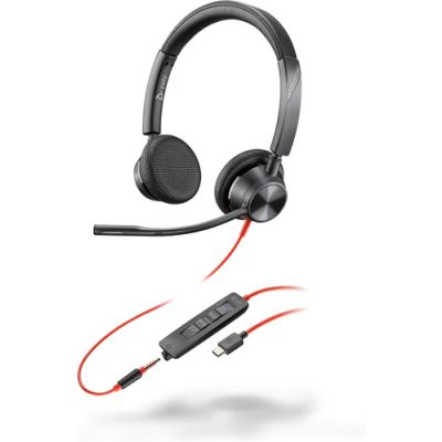 POLY Blackwire 3325-M Microsoft Teams Certified USB-C 3.5mm Stereo Headset