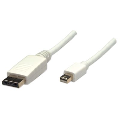 Manhattan Mini-DisplayPort Monitorkabel, Mini-DisplayPort-Stecker auf DisplayPort-Stecker, 2 m, weiß