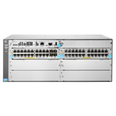 HPE 5406R 44GT PoE+ & 4-port SFP+ (No PSU) v3 zl2 Managed L3 Gigabit Ethernet (10/100/1000) Power over Ethernet (PoE) 4U Grau