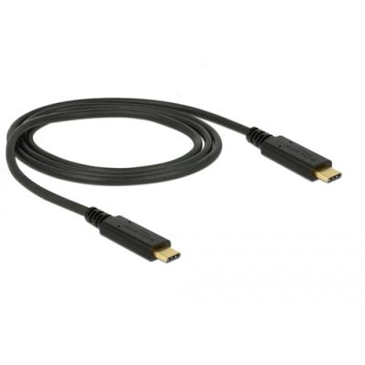 DeLOCK 83661 USB Kabel 1 m USB 3.2 Gen 2 (3.1 Gen 2) USB C Schwarz