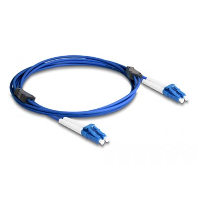 DeLOCK 87920 Glasfaserkabel 2 m LC OS2 Blau