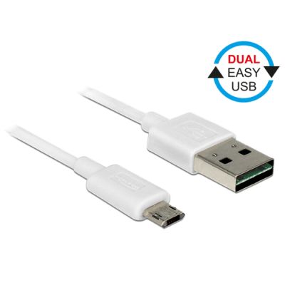 DeLOCK 84806 USB Kabel 0,5 m USB 2.0 USB A Micro-USB B Weiß