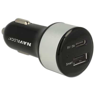Navilock 62782 Ladegerät für Mobilgeräte Universal Schwarz Gleichstrom Auto