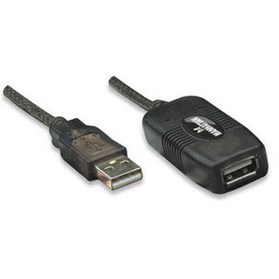 Manhattan Hi-Speed USB 2.0 Repeater Kabel, In Reihe schaltbar, A-Stecker / A-Buchse, 10 m
