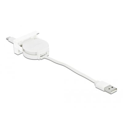 DeLOCK 81318 USB Kabel 0,62 m USB 2.0 USB A USB C Weiß