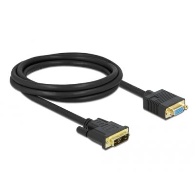 DeLOCK 86753 Videokabel-Adapter 2 m DVI VGA (D-Sub) Schwarz
