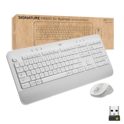 Logitech Signature MK650 Combo For Business Tastatur Maus enthalten Bluetooth QWERTZ Schweiz Weiß