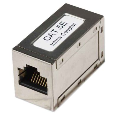 Intellinet Cat5e Inline-Kupplung, 8P8C Buchse auf 8P8C Buchse, FTP, Silber