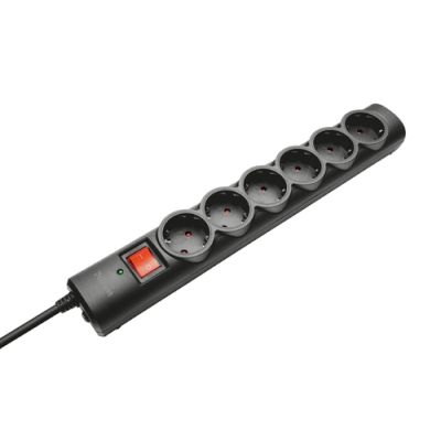 Trust 21059 Spannungsschutz Schwarz 6 AC-Ausgänge 1,8 m