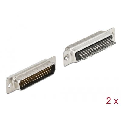 DeLOCK 66707 Drahtverbinder D-Sub HD 44 pin Schwarz, Silber