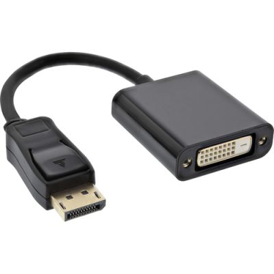 InLine DisplayPort Adapterkabel, DisplayPort Stecker auf DVI-D 24+5 Buchse