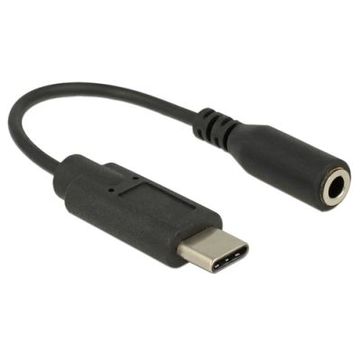 DeLOCK 65842 Handykabel Schwarz 0,14 m USB C 3.5mm