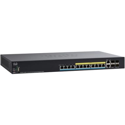 Cisco SG350X-12PMV Managed L3 2.5G Ethernet (100/1000/2500) Power over Ethernet (PoE) 1U Schwarz