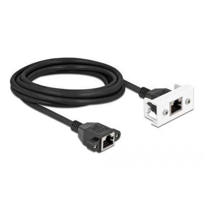 DeLOCK 87136 Netzwerkkabel Schwarz, Weiß 3 m Cat6a S/FTP (S-STP)